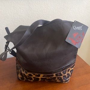 NWT Carlos Santana vegan leather bucket bag